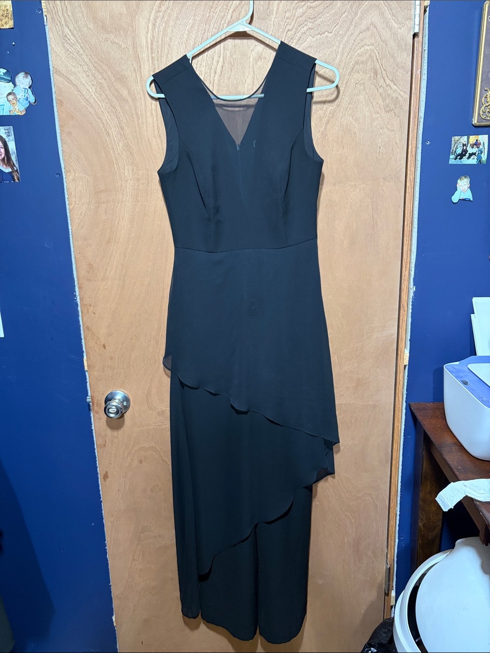BCBGMaxAzria Black Sleeveless Asymmetrical Jumpsuit